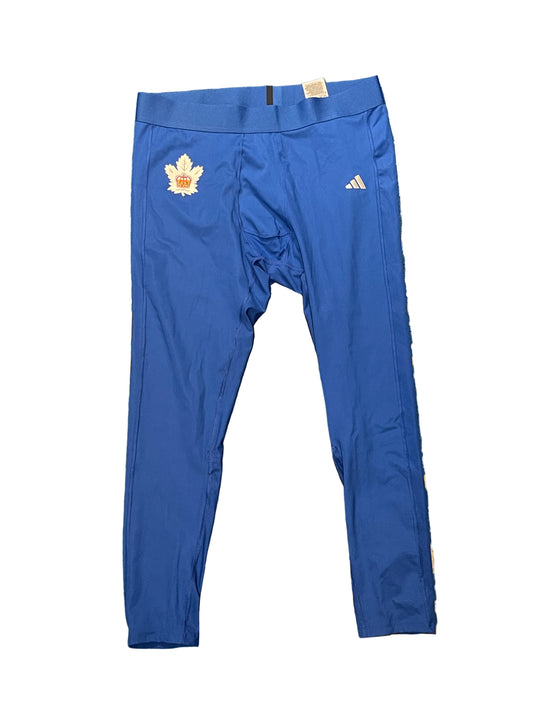 Adidas Techfit Compression Pants - Royal Blue - Toronto Marlies Issued