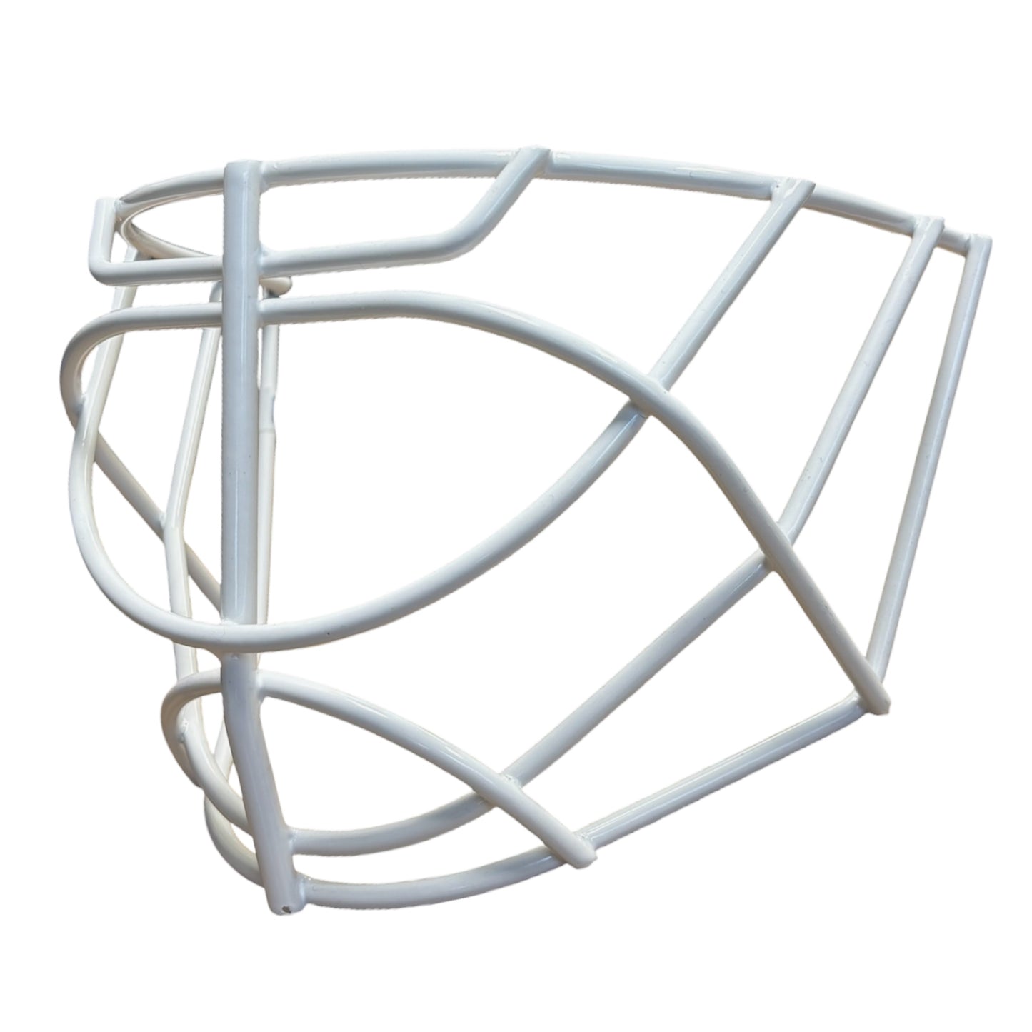 Vaughn Pros Choice Cat Eye Non-Certified Single Bar Pro Stock Goalie Mask - White