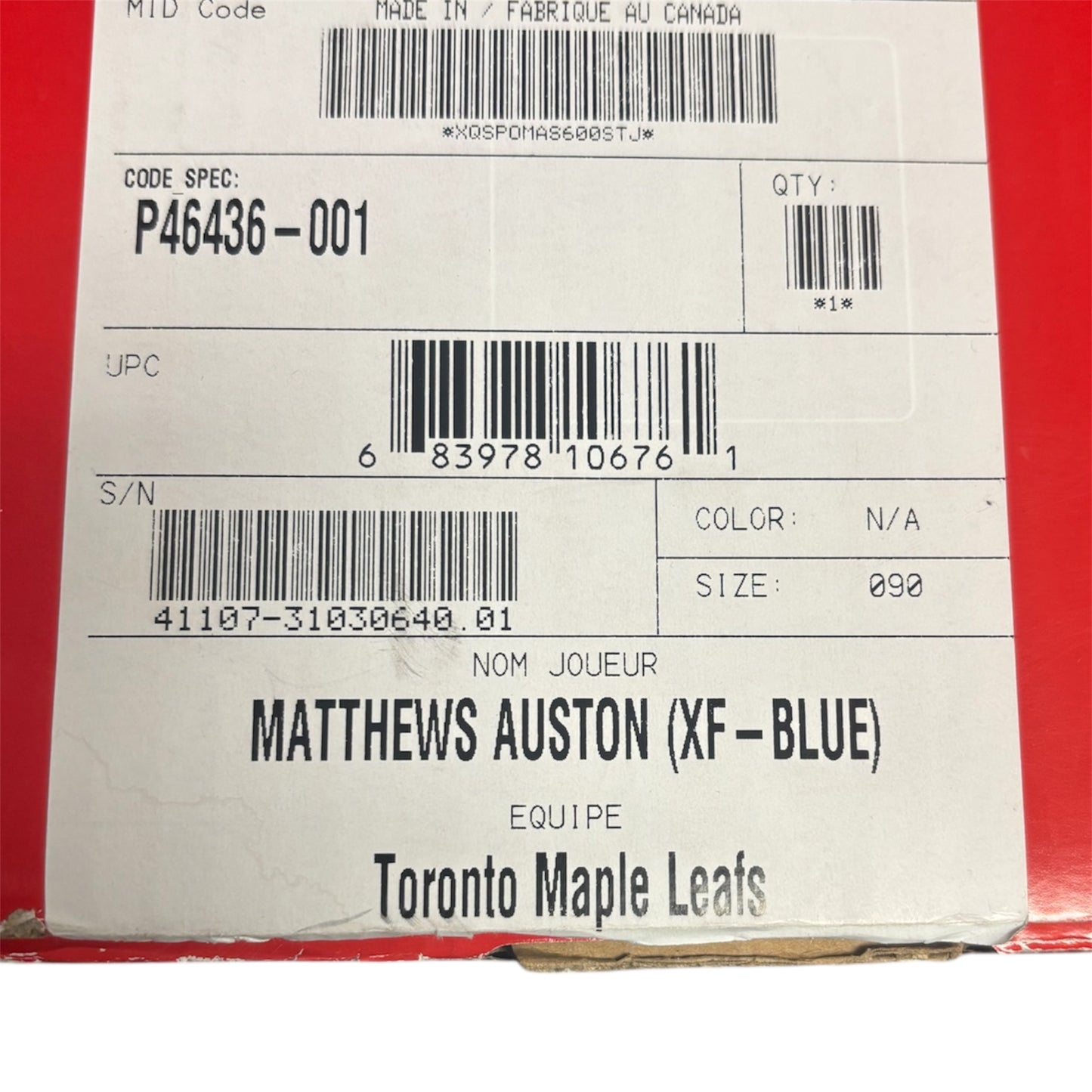 CCM Tacks XF Pro - Pro Stock Hockey Skates 9.25D - Auston Matthews